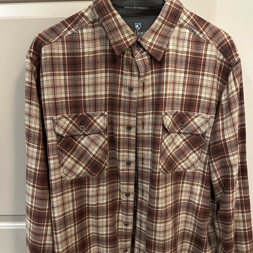 KUHL Flannel Long Sleeve Shirt Men’s Large
